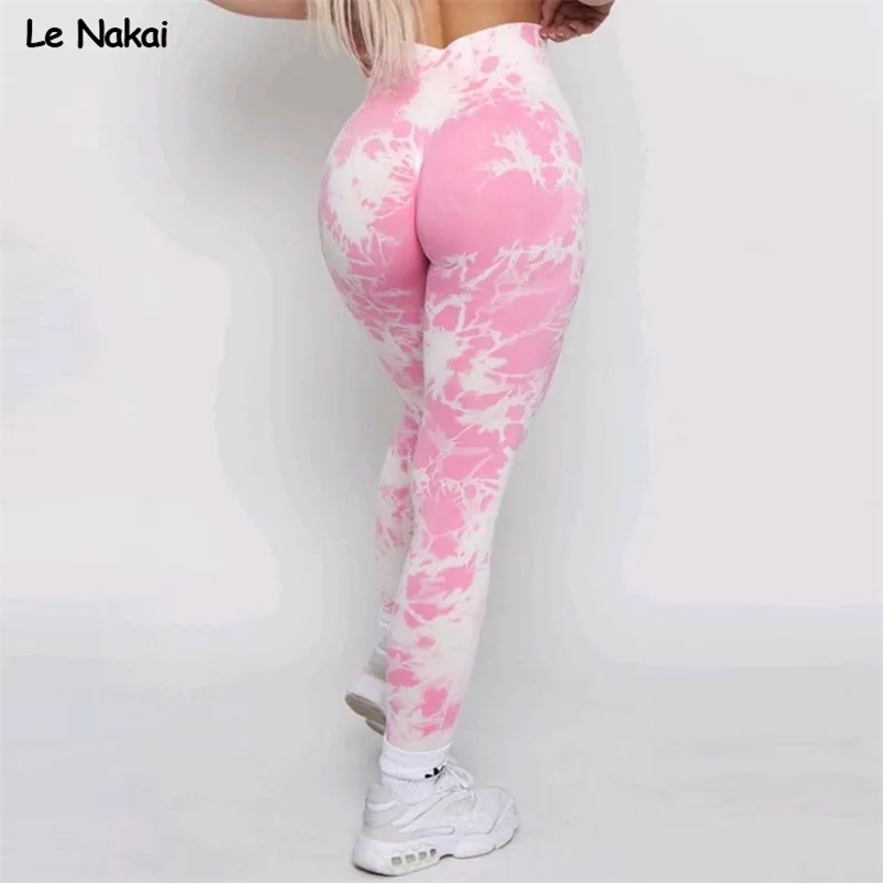 여자 레깅스 라이트닝 대리석 스크 런치 엉덩이 legging for Women Gym Tights Tie Dye Dye Seamless legging 컬러 운동 체육관 의류 요가 220914