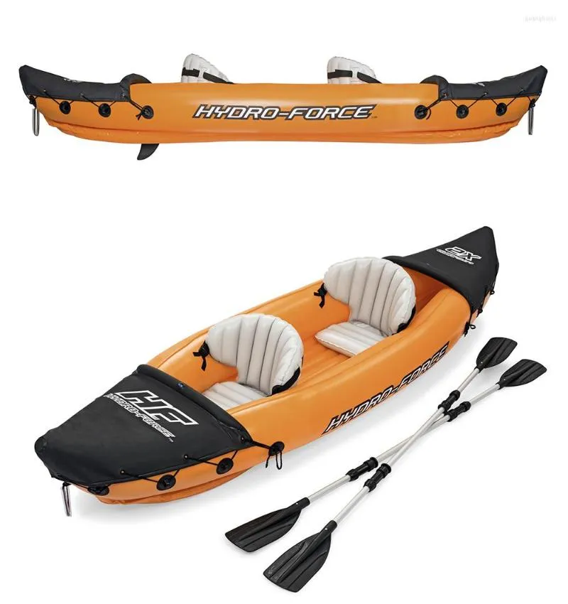 Kayak Inflable para 2 Personas con Remos de Aluminio y Bomba de Aire  Profesional