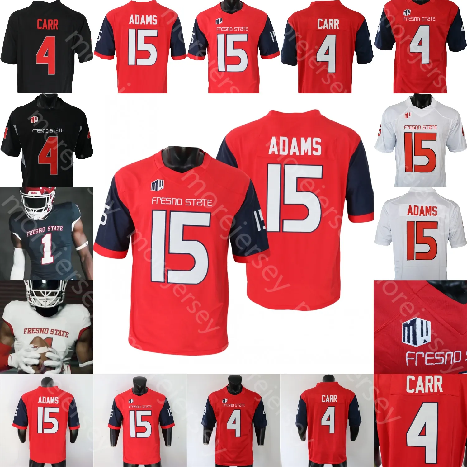 Fresno State Football Jersey NCAA College Davante Adams Derek Carr Jake Haener Mims Evan