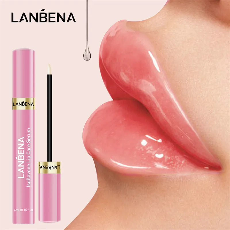 Lanbena Lip Care Serum Plumper إصلاح تقليل الخطوط الدقيقة التي تزيد من Cream Resisturizing Cream 6pcs