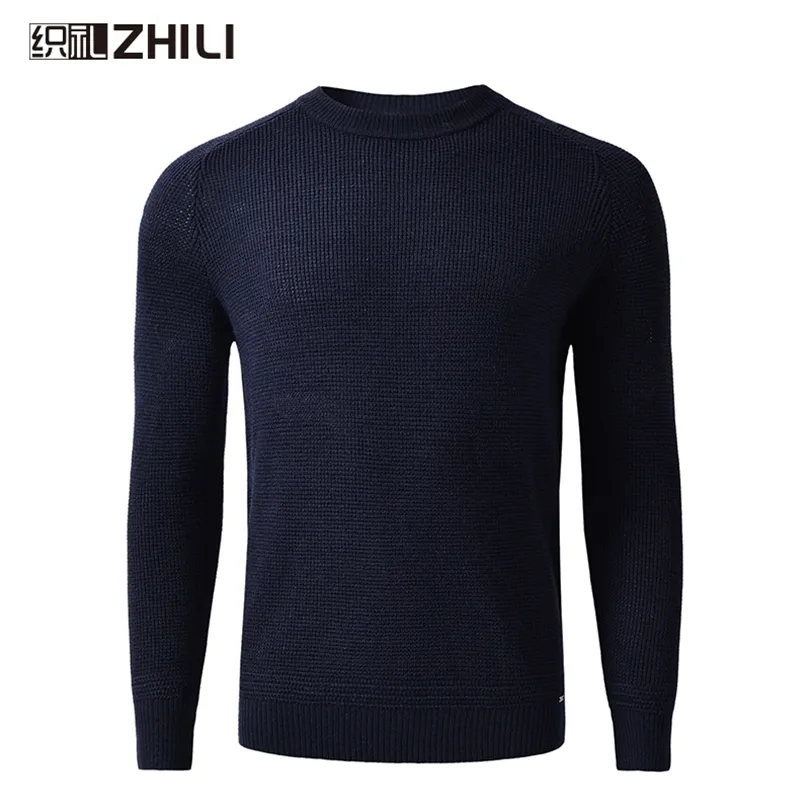 Herrtröjor Mens Lightweight Crewneck Sweater Soft Touch Waffle Stitch Pullover för män 220914