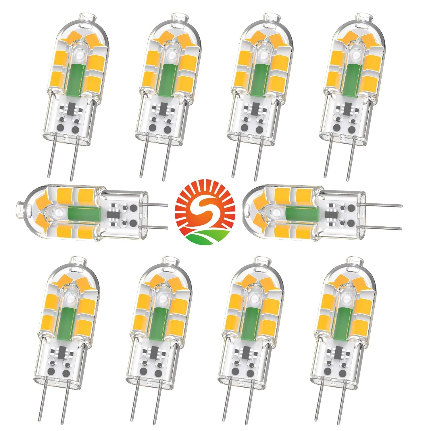 G4 LED Bulbs Light Beads 2 W LEDs 12 V 200 LM Bulbs Warm White 3000 K Replacement for 20W Halogen Bulb 360° Beam Angle No Flickering Non-Dimmable