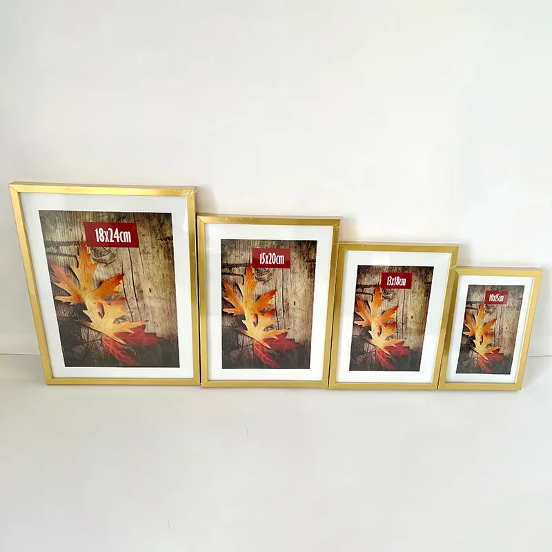 B-814 Frames and Mouldings Gold/Silver PVC plastic material photo frame photo placement