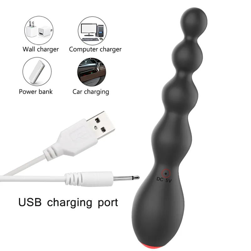 Spielzeug Erotik Butt Plug Anal Perlen Vibrator Vibrierender Prostata Massager Klitoris Stimulator Weibliche Masturbation_voghion.com