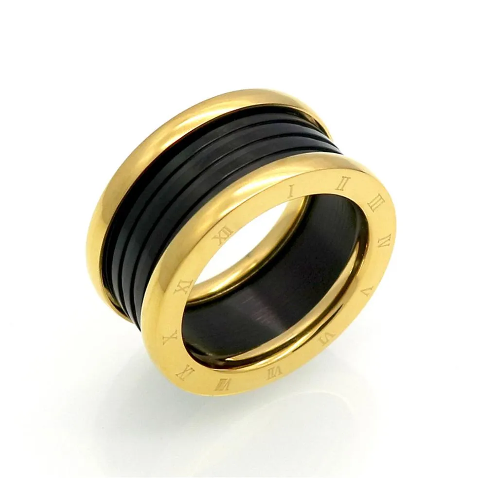 New Roman Gold Love Brand 316L Titanium Steel Jewelry Women Wedding Ring Jewelry Gold Silver Rose C304S를위한 전체 심장 사랑 반지