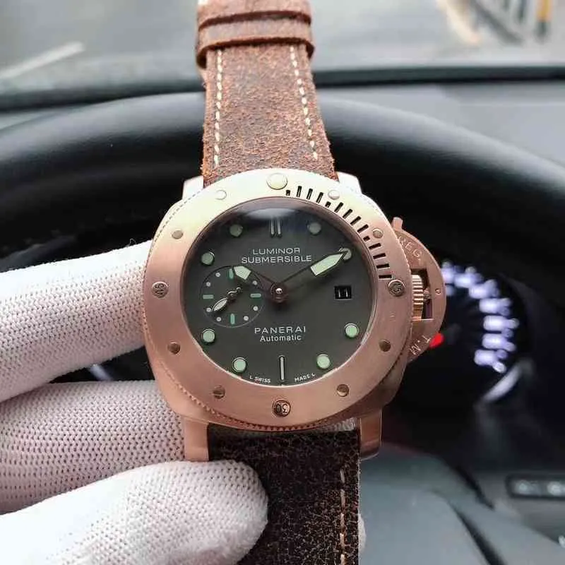 Modne męskie zegarki luksusowe męskie zegarek PAM00507 PAM382 automatyczny ruch mechaniczny z nocnym światłem i datą wodoodporne Wristwatches Style