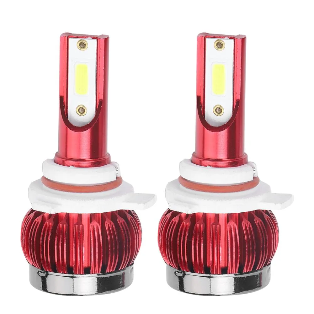 1 Pair C7 9005 Universal Car Motorcycle LED Headlight Bulb Head Lamp Bulb Red Replacement