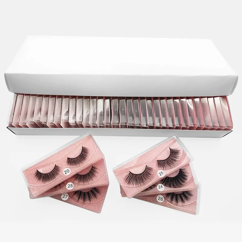 Extensions de faux cils naturels épais, doux, vifs, faciles à porter, fabriqués à la main, multicouches réutilisables, maquillage pour les yeux, 10 modèles disponibles