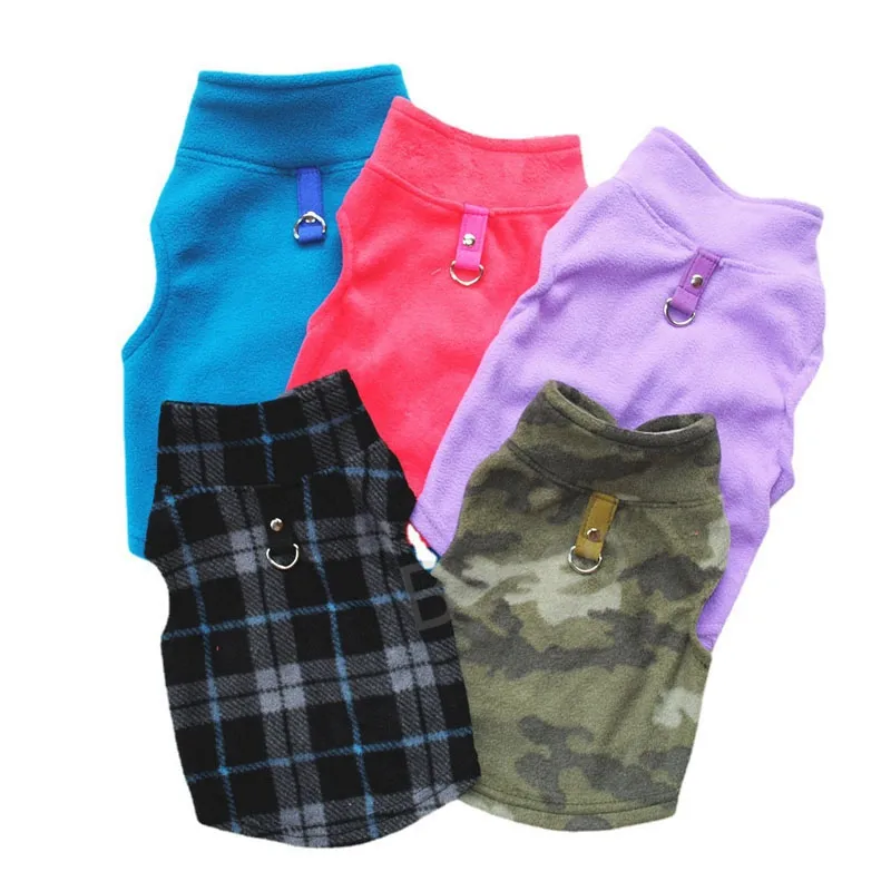 Dog Apparel Pets T Shirt Christmas Plaid Dogs Clothes Warm Polar Fleece Puppy Shirts Clothes XS-3XL Autumn Winter Pet Apparels BH7564 TYJ