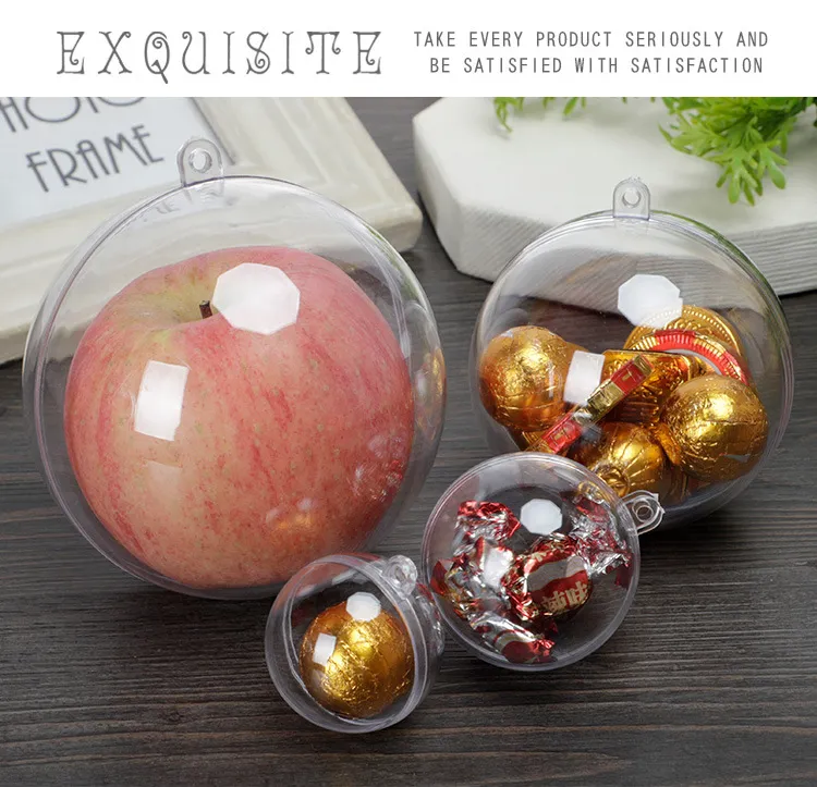 Clear Ornaments Balls Round Christmas DIY Bubbles Transparent Ball