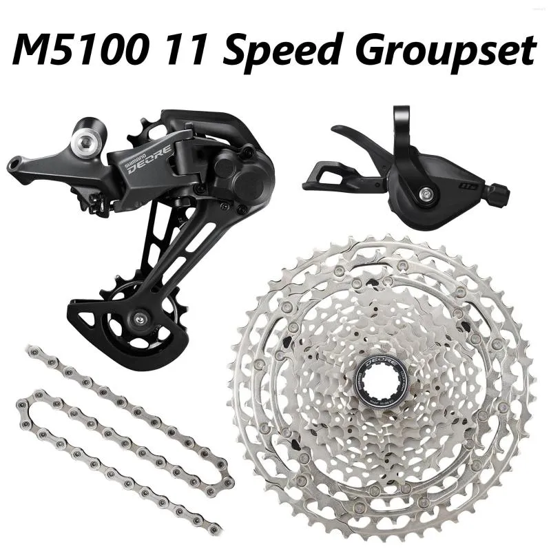 دراجة Derailleurs Deore M5100 11 Speed ​​Groupset 11-51T 4 Kit SL/RD/CS-M5100 HG601 سلسلة MTB 11S
