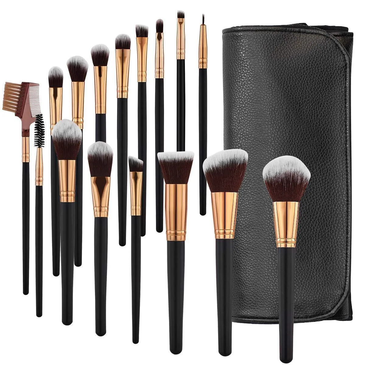 Premium Foundation Brush Set Set With Leather Travel Bag Ideal For  Foundation, Blending, Concealer, And Eye Shadow From Enchantedgarden, $13.8