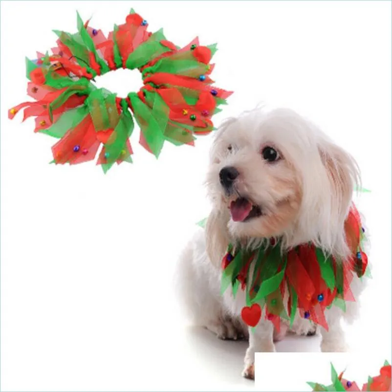 Dog Abbigliamento Collar per cani Halloween Pet Cucciolo Nastro Nastro NACKLACE festa di Natale Decorazioni Costumi Cosplay Forniture per drop Delivery 20 DHMW3