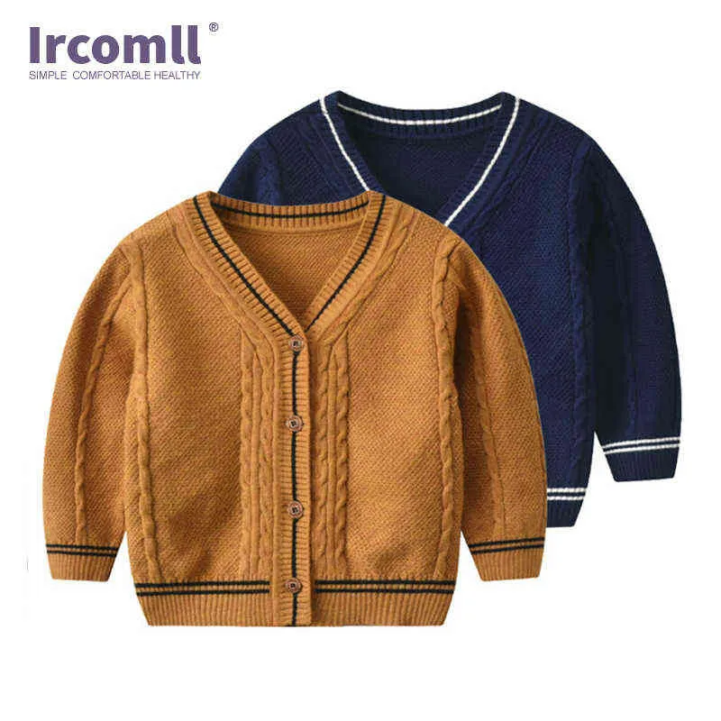 Pullover Ircomll 2020 Nowe jesieni ubrania dla dzieci dla dziecka w szyku w szyku ciepłe dzianinowe swetry dla chłopców dla chłopca chłopiec płaszcz 0-4y 0913