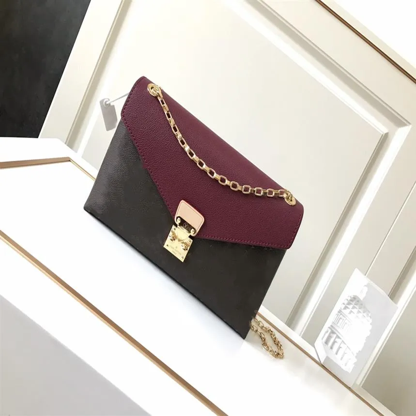 YY Luxurys Designers ￤kta l￤der axelv￤skor Purse Woman Fashion Clutch pl￥nbok logotyp S-formad l￥s klassisk Pallas Bag Card Holder 2846