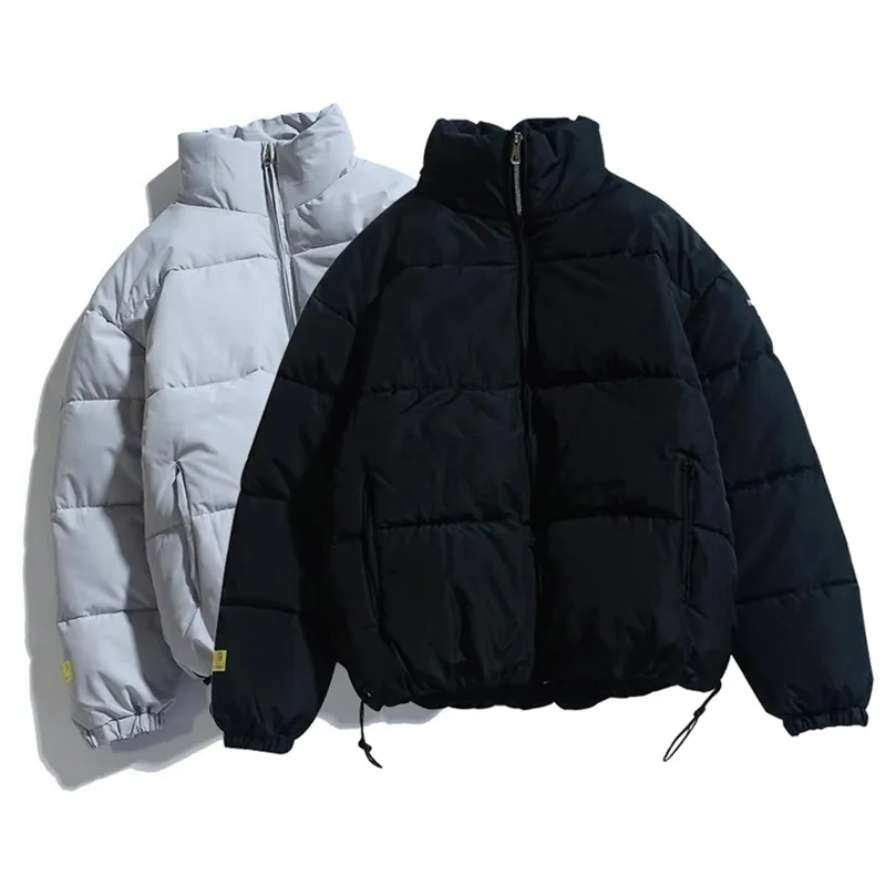 Hommes vers le bas Parkas hiver hommes couleur unie Parkas qualité hommes col montant chaud épais veste mâle mode décontracté Parka manteau goutte 220914