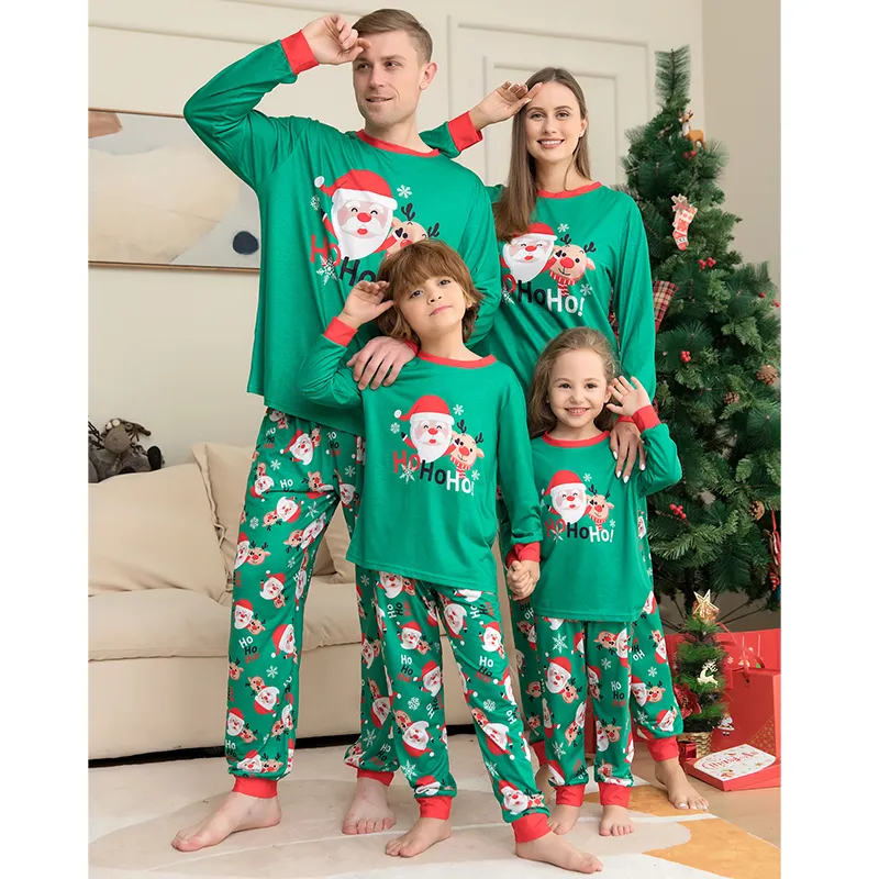 Christmas Family Matching Pajamas Set Mother Father Kids Merry Christmas  Pajamas