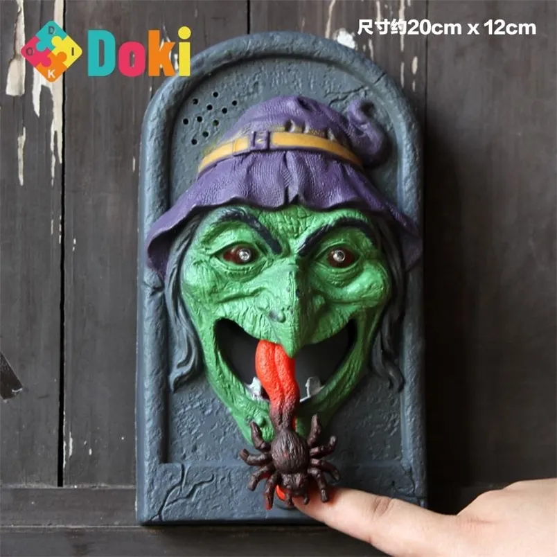 Toys Halloween Toys Doki Toy Witches Skeleton Electric Light the Doorbell Props Bar for Decorative Supplies 220914