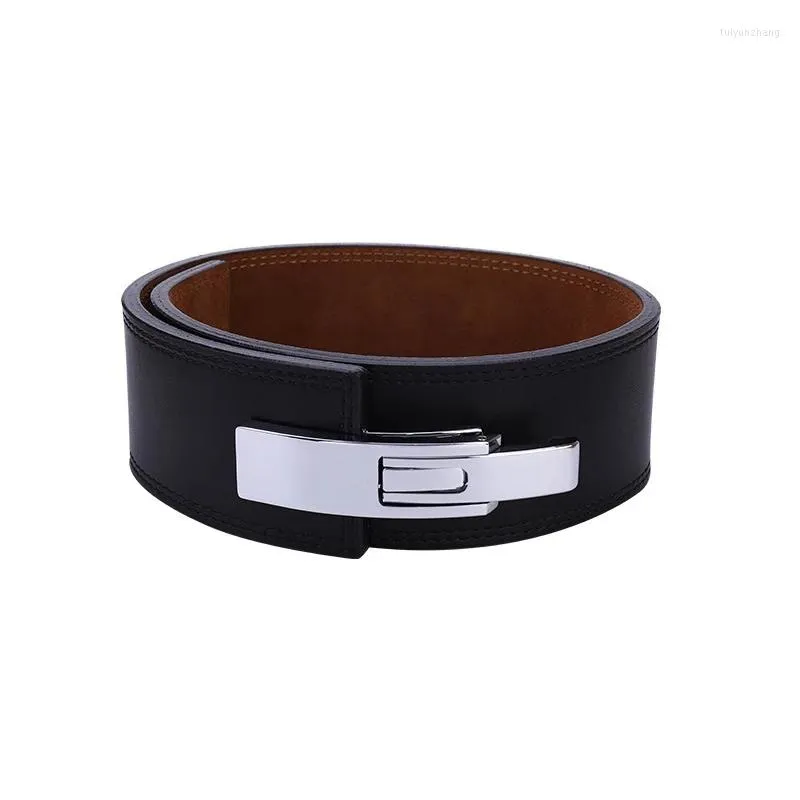 Waist Support Fitness Belt Lever Buckle Protection Squat Hard Pull Deadlift Weightlifting Training Strength Exercise Cowhide