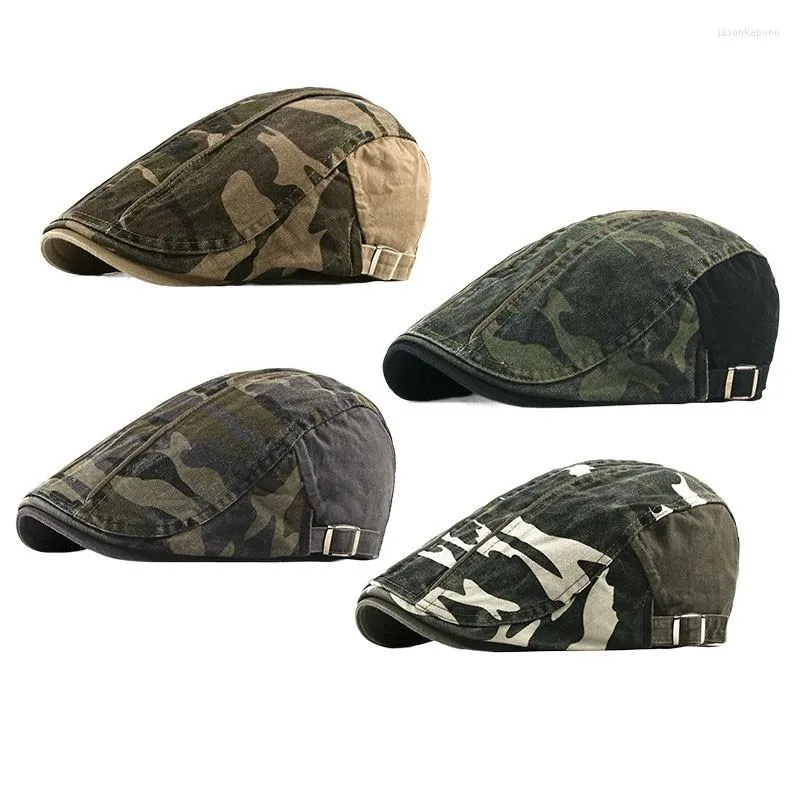 Berets Camouflage Beret's Spring и осенняя мода вымыта