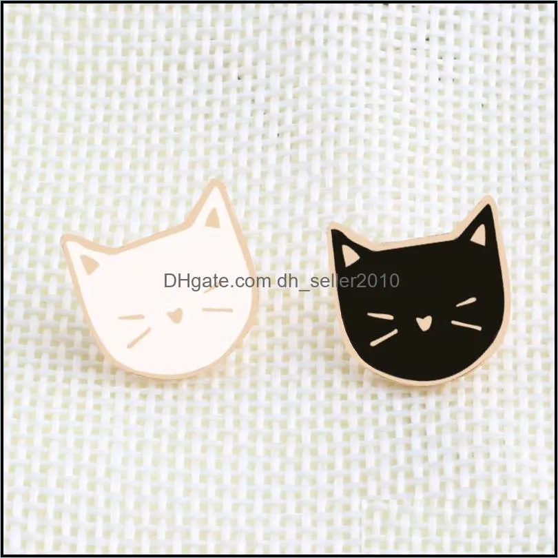 Pins Broschen Cartoon Nette Katze Tier Emaille Brosche Pin Abzeichen Dekorative Schmuck Stil Broschen Für Frauen Geschenk T353 677 T2 Drop Deli Dhxx3