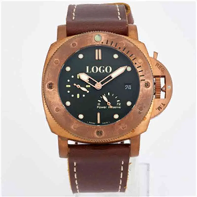 Herenhorloge Hoge Kwaliteit Designer Luxe Horloges voor Mechanisch Horloge Lichtgevende Beweging 47mm Brons Pam 12sj