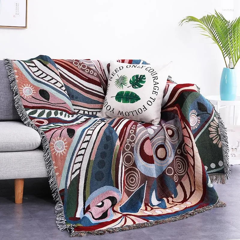 Filtar Modern minimalistisk pastoral fjärilsmönster fullt täckt dammtät soffa filt mjuk matta dekoration för sängar