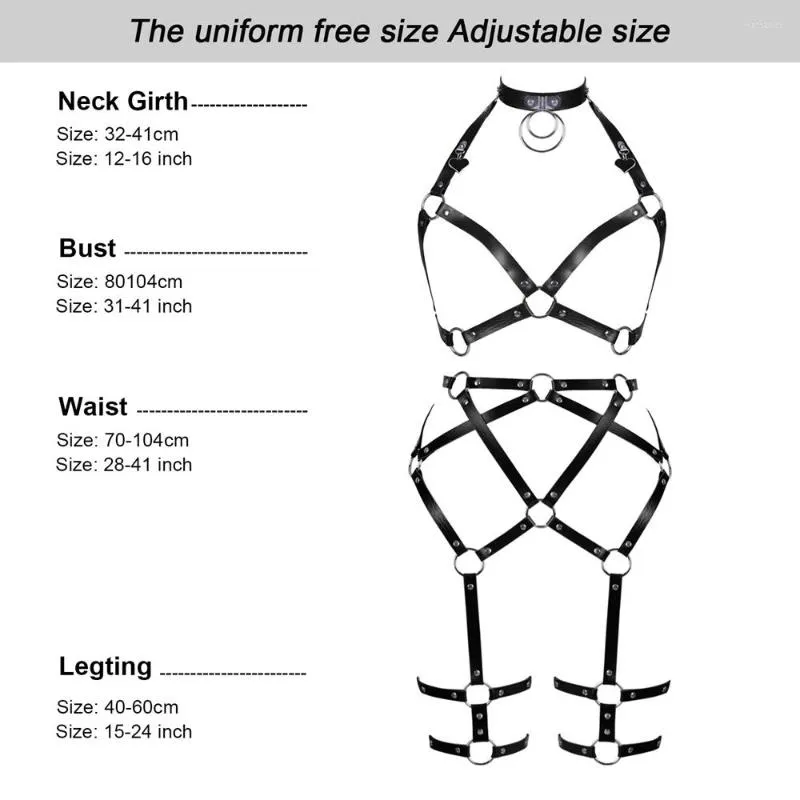 Garters BDSM Harness Cage Bra Thigh Leather Punk Adjustable Suspender  Lingerie Set for Women from Dhgate Garters
