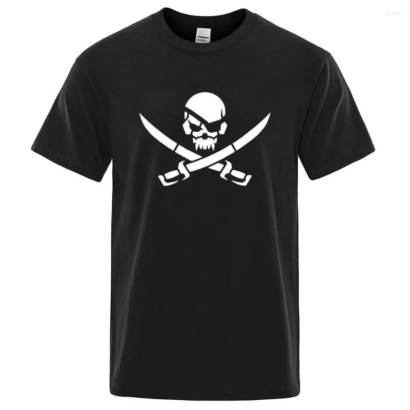 Magliette da uomo pirateskull thirt thirt maschio t-shirt cotone hip hop hop vestiti per tee tops casual