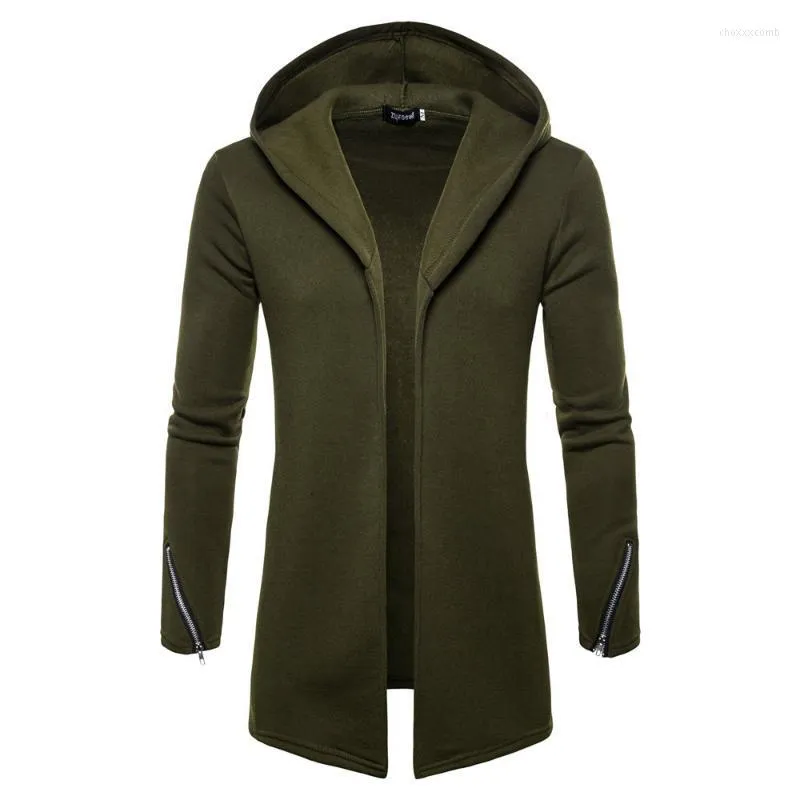 Felpe con cappuccio da uomo Felpe da uomo Cardigan Giacca spessa Moda Sport Outdoor Stile semplice Manica lunga Colletto con cappuccio in puro colore