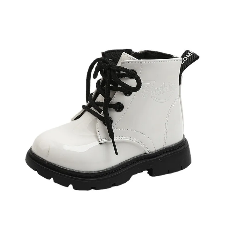 Bottes filles bottes blanches garçon étudiants unique antidérapant plat bébé enfants couleur bateau court 220915