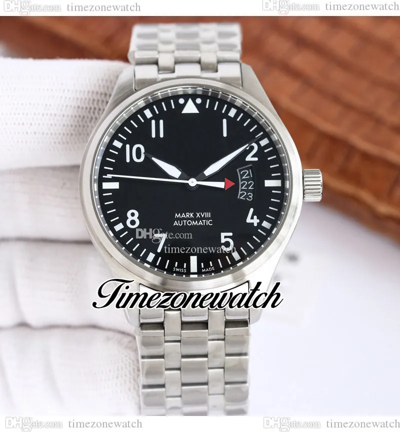 MKSF PILOTS MARK XVII IW326504 MENS WATM Miyota 9015 Automatyczne IW326506 Black Dial 41 mm Big Date Bransoletka ze stali nierdzewnej Zegarki TimeZoneWatch E212A2