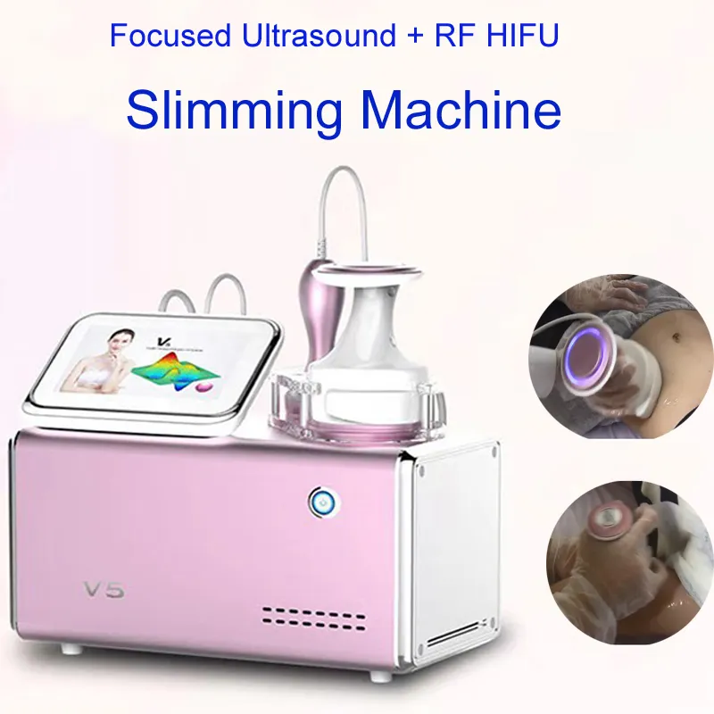 2 Griffe V5 Gewichtsverlust Fettreduzierende Schlankheitsmaschine HIFU RF-System Radiofrequenz Hautstraffung Körperformung Schönheitsausrüstung