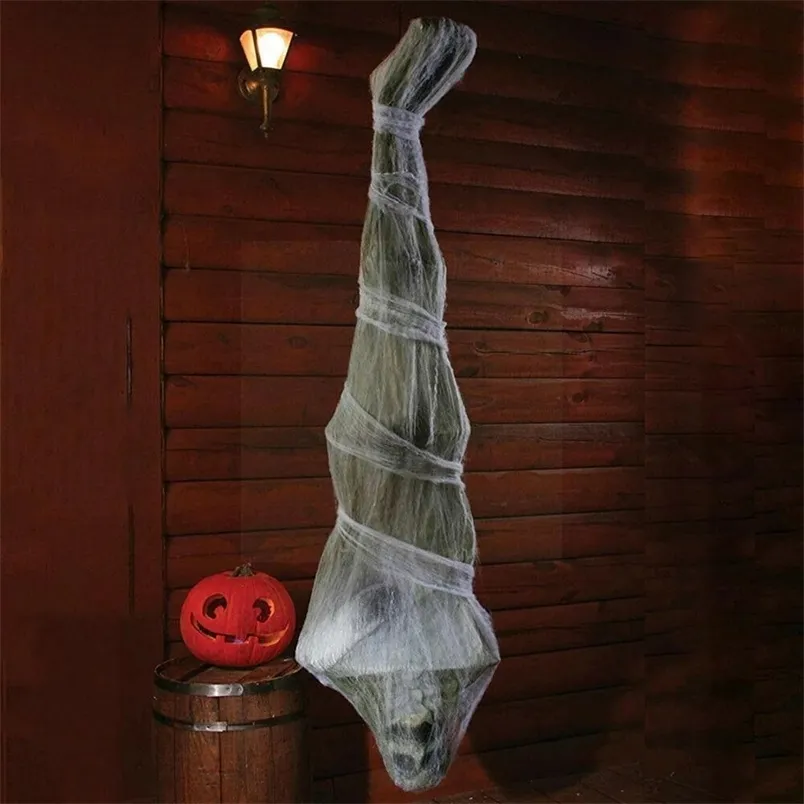 Decorazione per feste 1.8m Mummia appesa a testa in giù Decorazione per casa stregata Puntelli Decorazioni horror Appeso Fantasma Decorazioni di Halloween 220915