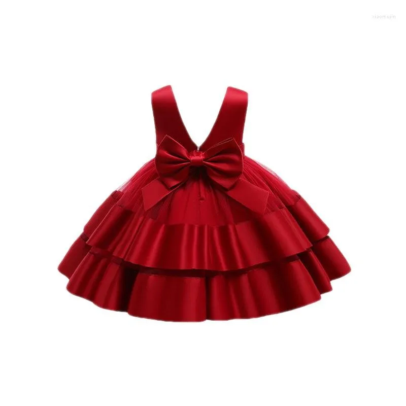 Fille robes petite robe formelle enfant en bas âge Pageant fête d'anniversaire pour enfants à volants Tulle princesse fleur filles robe de mariée