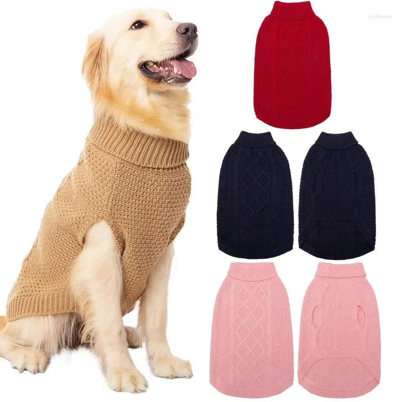 Vêtements pour chiens Pulls Articles pour animaux de compagnie Vêtements chauds d'hiver pour petits chiens de taille moyenne Manteau de chat en coton solide Veste Labrador Chihuahua Yorkie Vêtements