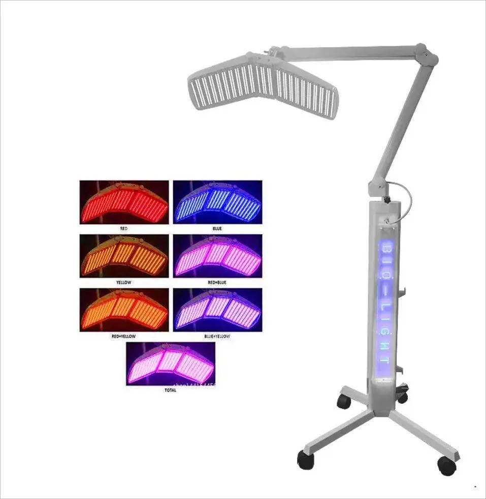 Use LED Skin Care Rejuvenation Whitening face mask Bio Light Therapy Photon Skin Treatment Professional equipments Stand PDT Machine 7 Colors Beauty Salon