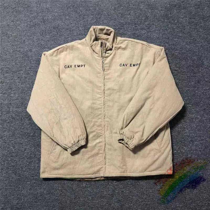 Mäns jackor Cavempt C.E 19SS Cord Zip Jacket Men Women 1 1 Bästa kvalitet CAB CAV EMPT Corduroy Cotton Clothing Streetwear Jackets T220914