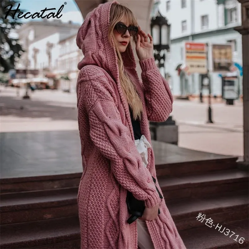 Maglieria da donna Tees Heeatal Pink Cardigan Donna Maglioni Maglione invernale lungo Taglie forti Abiti invernali per donna Maglia a maniche lunghe Donna Sueter Mujer 220915