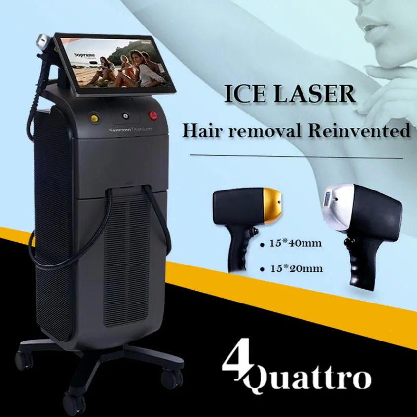 Teknik Titanium Diode Laser Hårborttagningsmaskin 755 808 1064 Smärtfri hårborttagningsmaskin