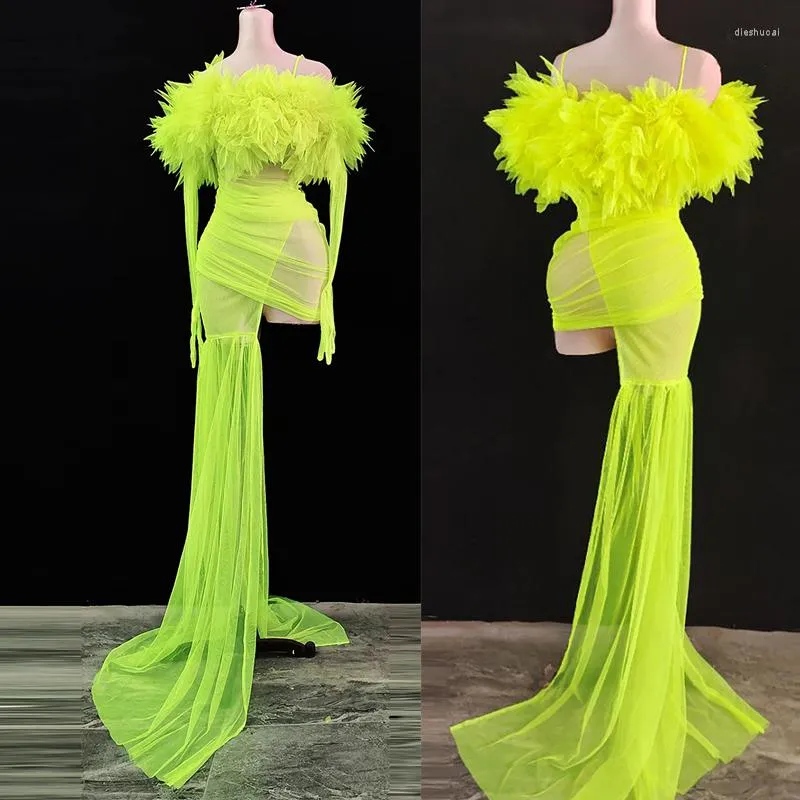 Green Mesh Flower Dress with Transparent Long Train for Stage Wear and Evening Dance Shows from Dhgate Stage Wear - price 84.77 Green Mesh Flower Dress with Transparent Long Train for Stage Wear and Evening Dance Shows from Dhgate Stage Wear - price 84.77