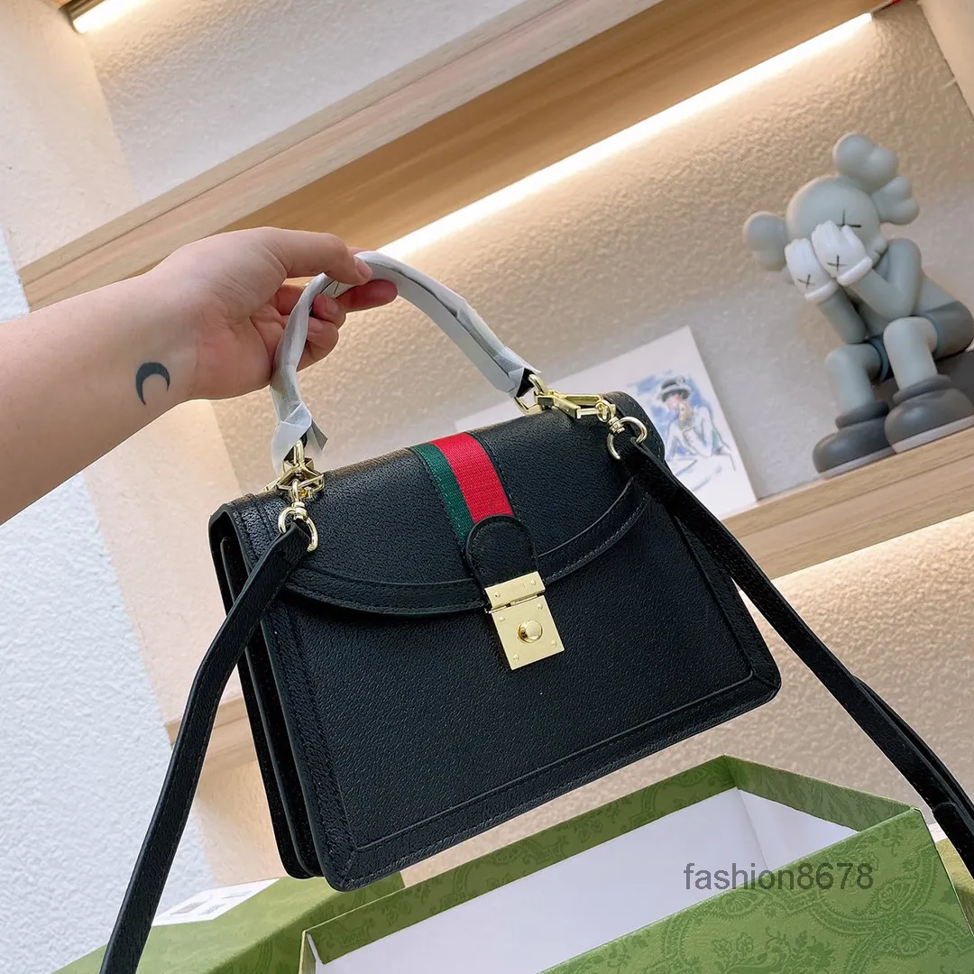 Evening Bags Italy Brand Classic Ophidia Handbags Shoulder Bags Quality Genuine Leather Red Green Stripes Mini Chain Crossbody Bag