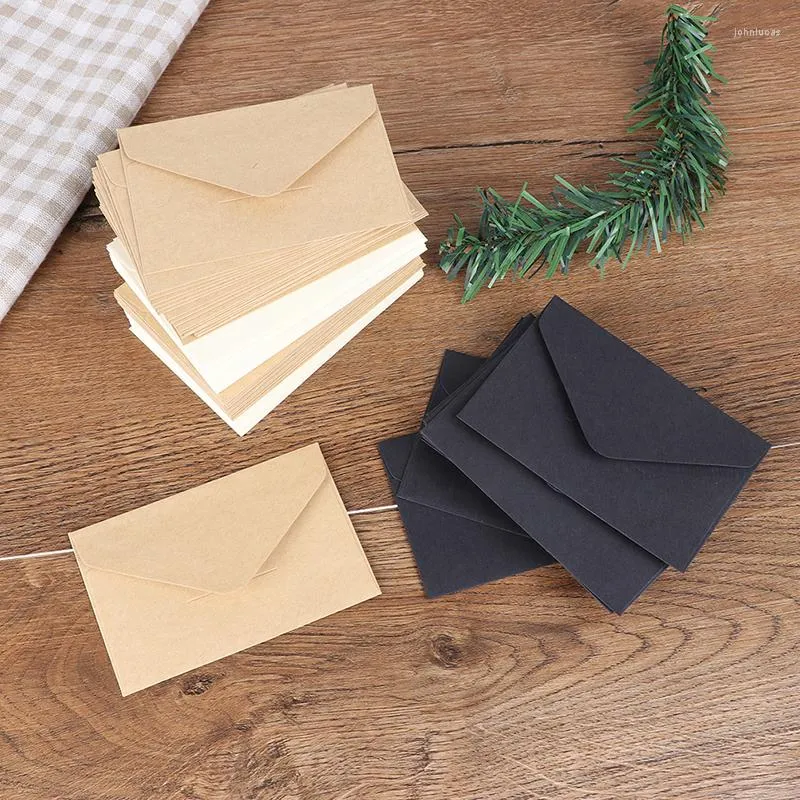 Geschenkwikkeling 20 PCS Craft Paper Envelopes Vintage Europese stijl envelop voor kantoorschool