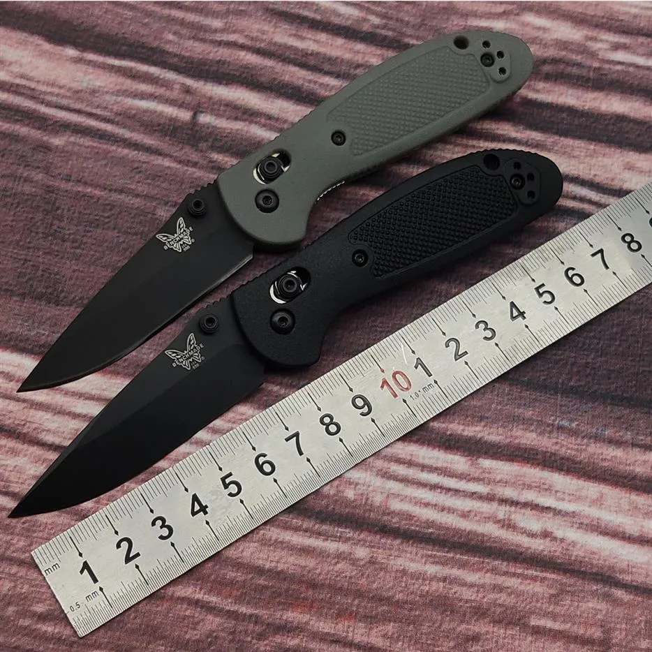 Benchmade Mini Griptilian AXIS Lock Blade Black-Gray Handle 2 91 inch Satin 556-Black-145CM216K