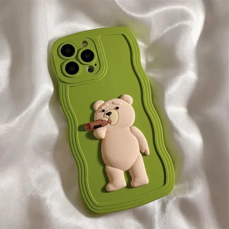 Kübik Bear 13 iPhone Case 11/12Promax Tam Paket XSmax Telefon Kılıfı Kadın X Karşıtı 7/8 Plus