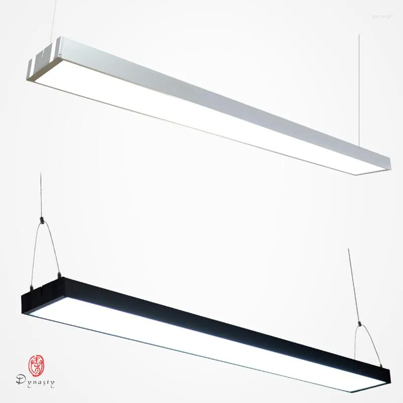 Pendant Lamps Commercial LED Hanging Lights Aluminum Connective Office Lighting Long Acrylic Brightness Project Mall Market Fixture