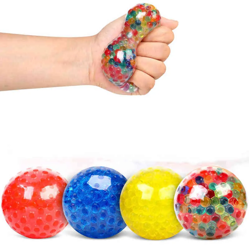 Fournitures de jouets de Noël Soulagement du stress Squeezing pour enfants et adultes Balles spongieuses anti-stress de qualité supérieure avec perles d'eau Soulage les jouets de tension 0914