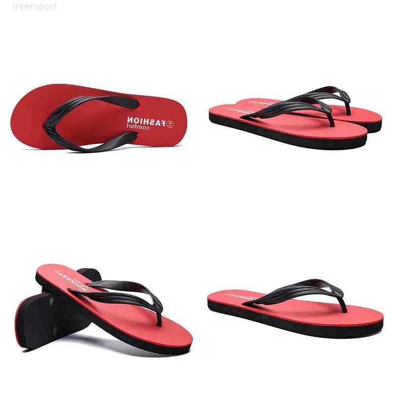 2022Men Slide Fashion Chinelo Sapatos de Praia Chinelos de Hotel Ao Ar Livre Masculino Esportes Todos Vermelho Casual Verão Preço com Desconto