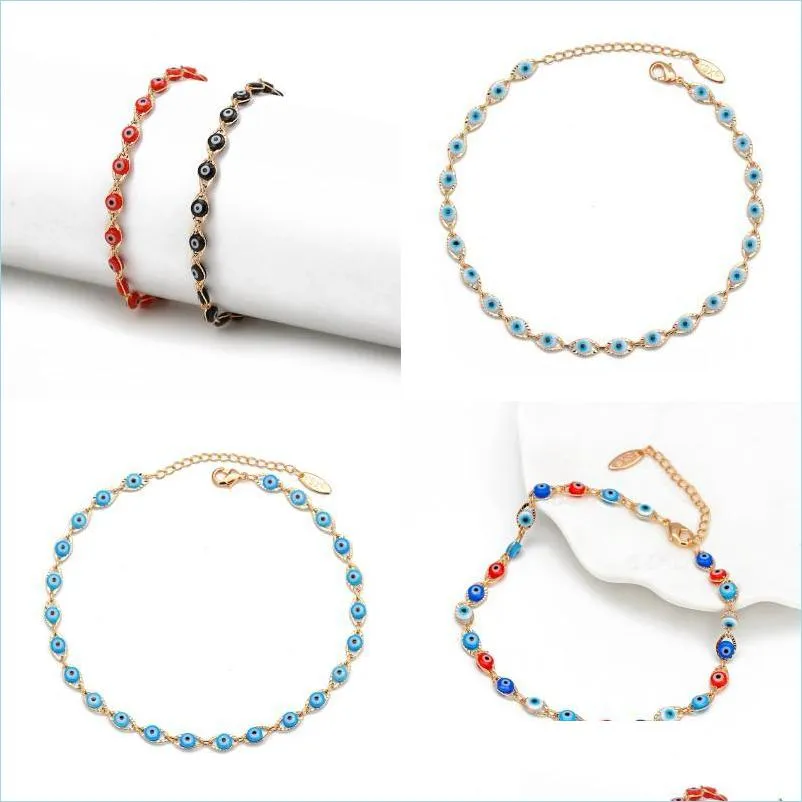 Enkelbanden mode originaliteit anklet accessoires devils eye enkel ketting eenvoud akjes armbanden handbanden hand sieraden ornamenten 8 5bd y2 dr dhwad