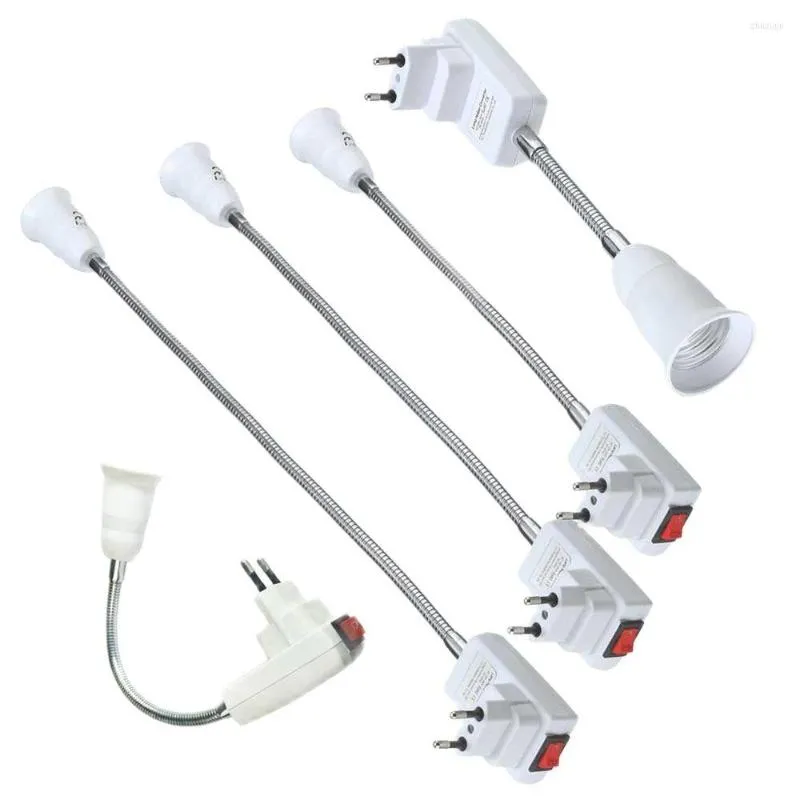 Supports de lampe EU US Plug E27 support mural flexible base de bureau ampoules douille extension convertisseurs adaptateur